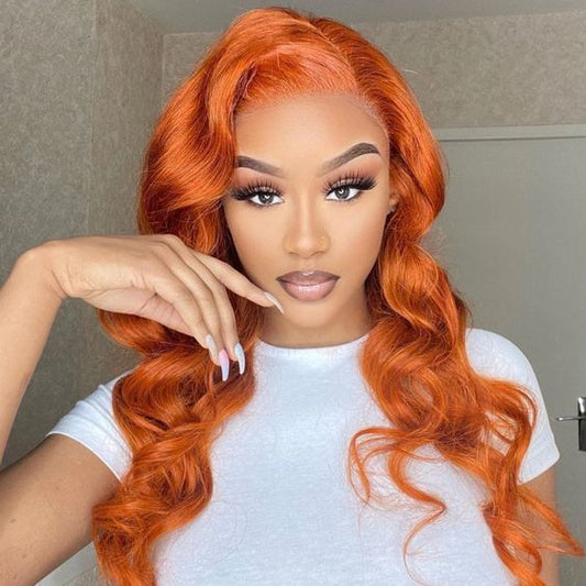 Human Hair 13x4 Lace Front Ginger 350 Wig
