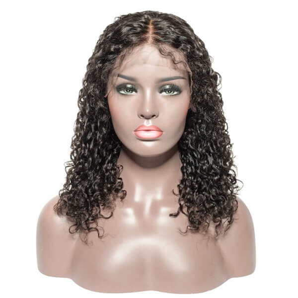 4x4 lace closure deep curly bob wig made with 100% human hair – natural short curly hairstyle
