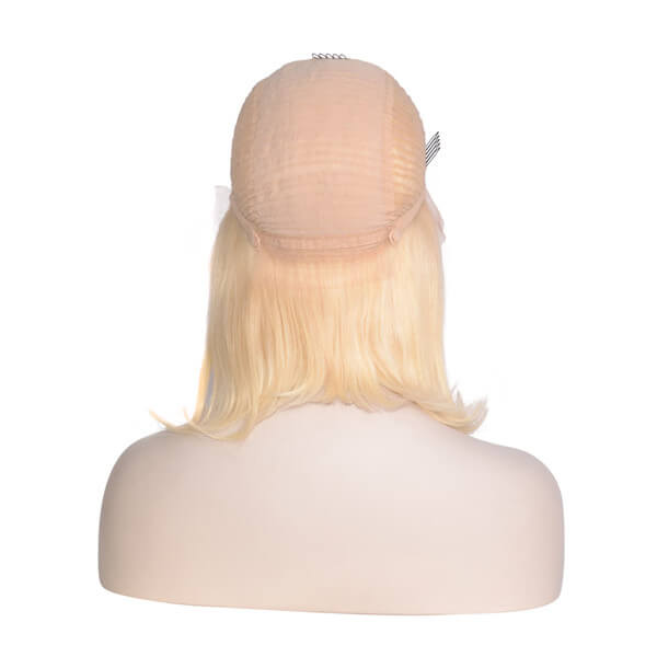 Human Hair 4x4 Lace Closure 613 Blonde Body Wave BOB Wig