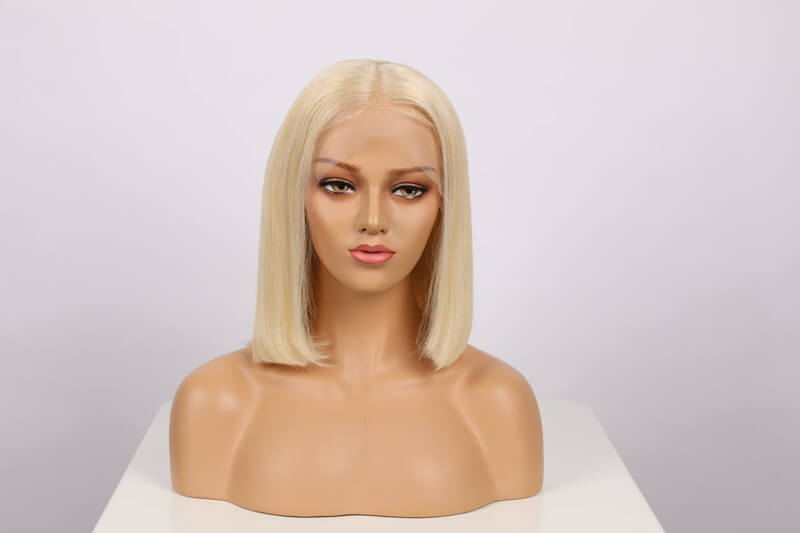 Human Hair 4x4 Lace Closure 613 Blonde Body Wave BOB Wig