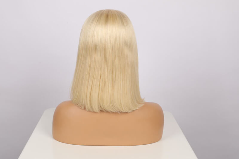 Human Hair 4x4 Lace Closure 613 Blonde Body Wave BOB Wig